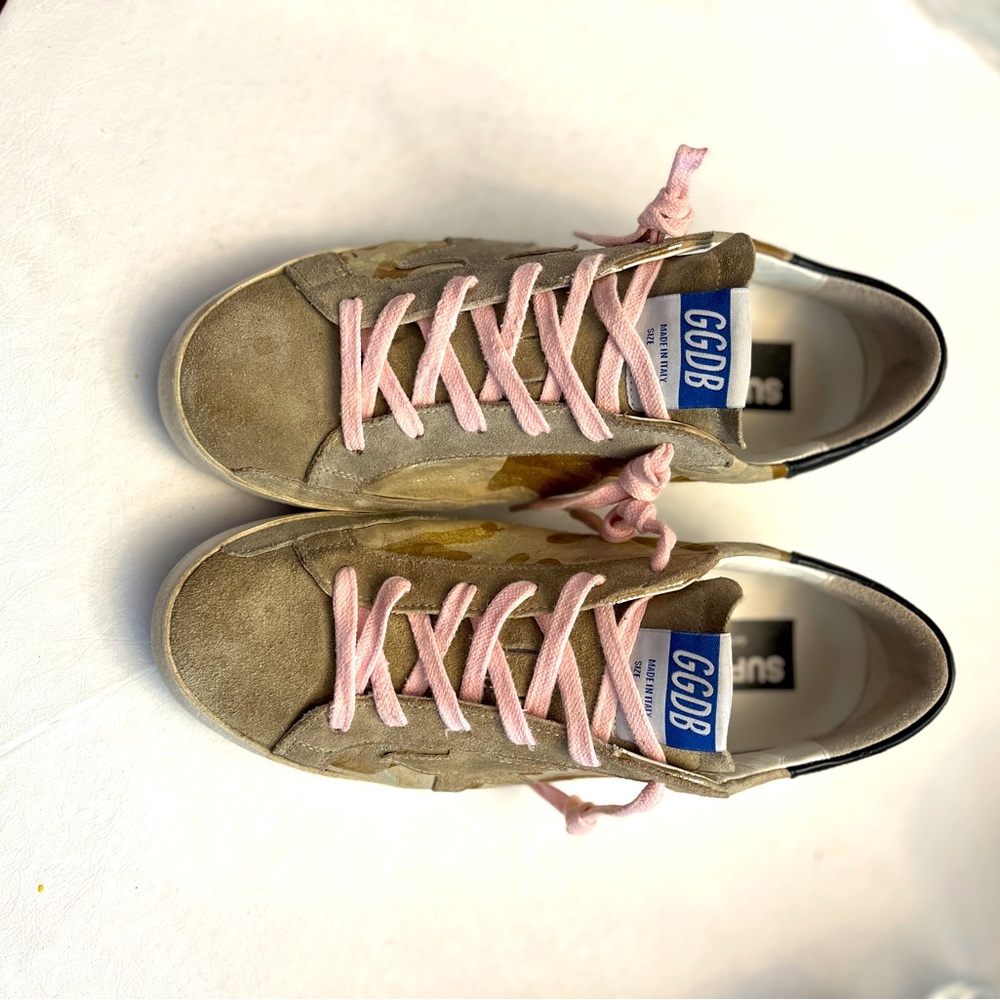 Gray suede camo Golden Goose Super-Star